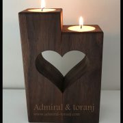 جا شمعی طرح قلب